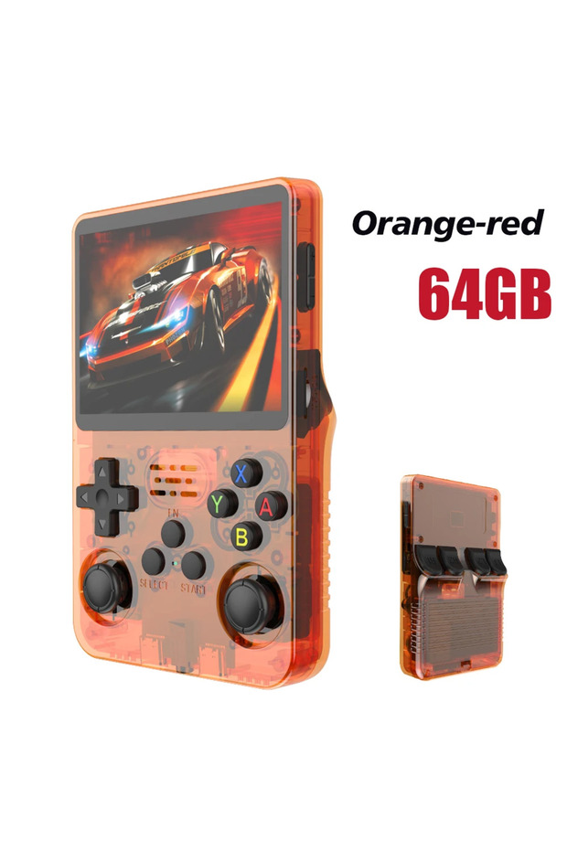 Orange-64G NEW Retro Handheld Game Console Linux System 3.5 Inch IPS Screen Portable Pocket Video Pl