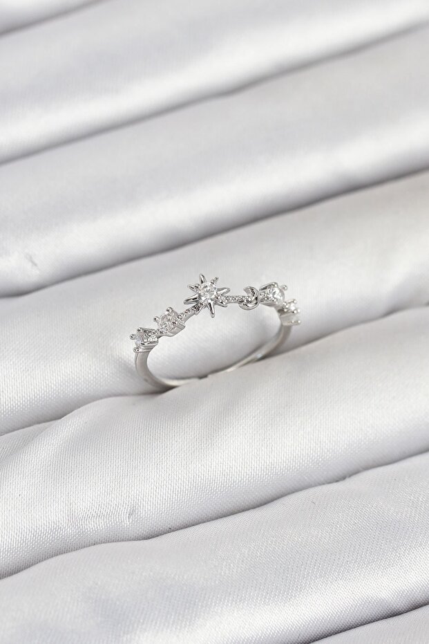 Brass Silver Color Manifest Women's Ring