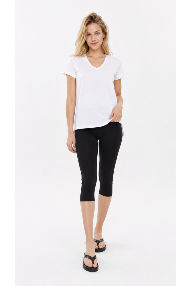 Pack of 2 White V-Neck 100% Cotton T-Shirts