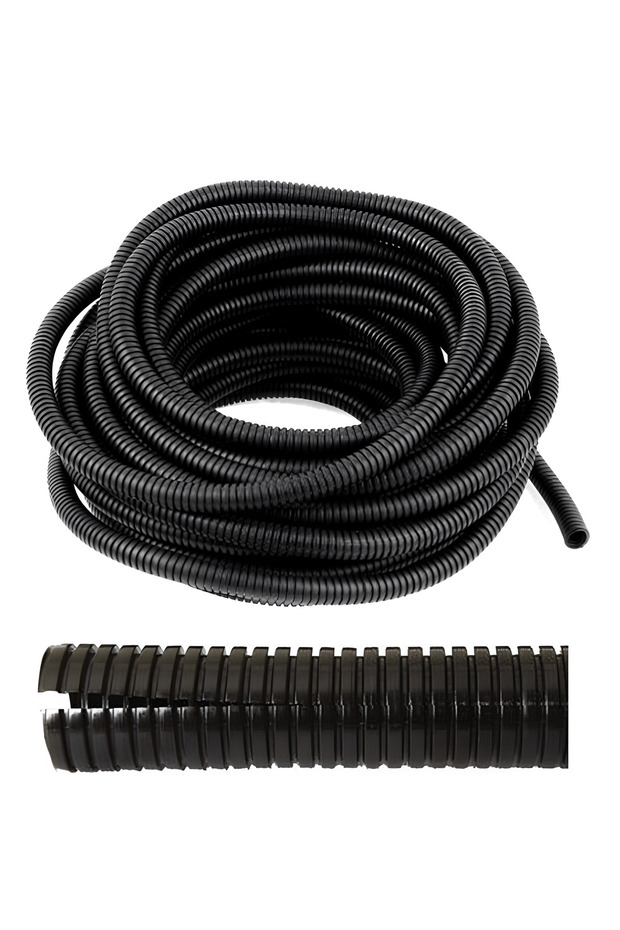 10 Meters 10mm Slotted Spiral Hose Cable Hide Isolation Tube Flexible Black
