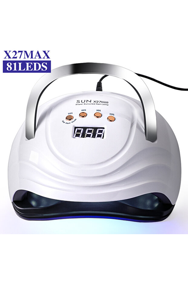 EU WHITE SUN X27 MAX Professional UV Nail Art Lamp with 81 LEDs 4 Timer Settings Auto Sensor Gel Nai