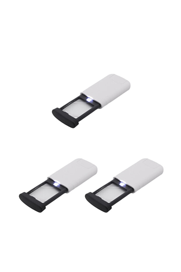 3pcs 4X Magnifying Glass Lens Foldable Mini Pocket Handheld Microscope Reading Jewelry Loupe with 3
