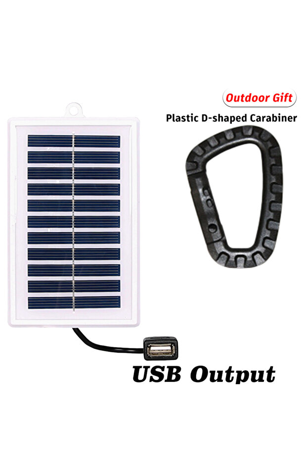 XIWANGFIRE with D-Ring Clip 1/2PCS Portable Solar Charger Portable Solar Charger-USB Output for Outd
