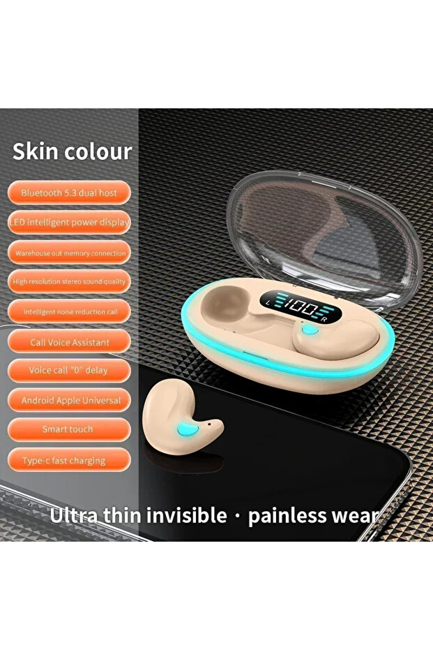 khaki X55 headset wireless headset noise reduction sports game sleep Bluetooth headset
