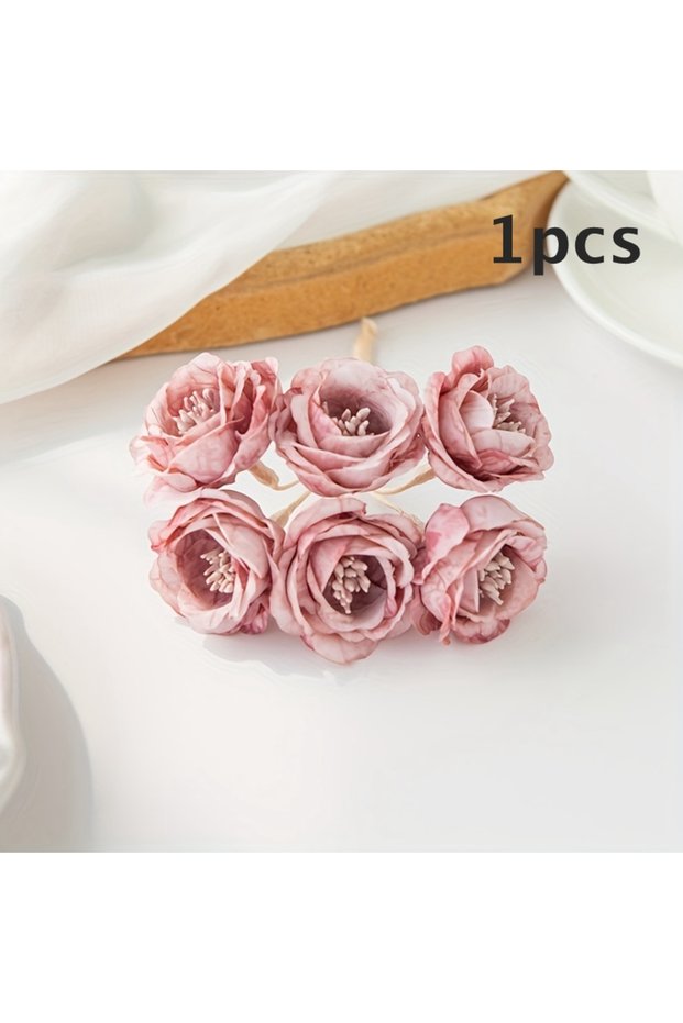 color-5 1pcs Simulated Peony Flowers, Wedding, Party, Festival Decoration, Handmade Wreath Making, G