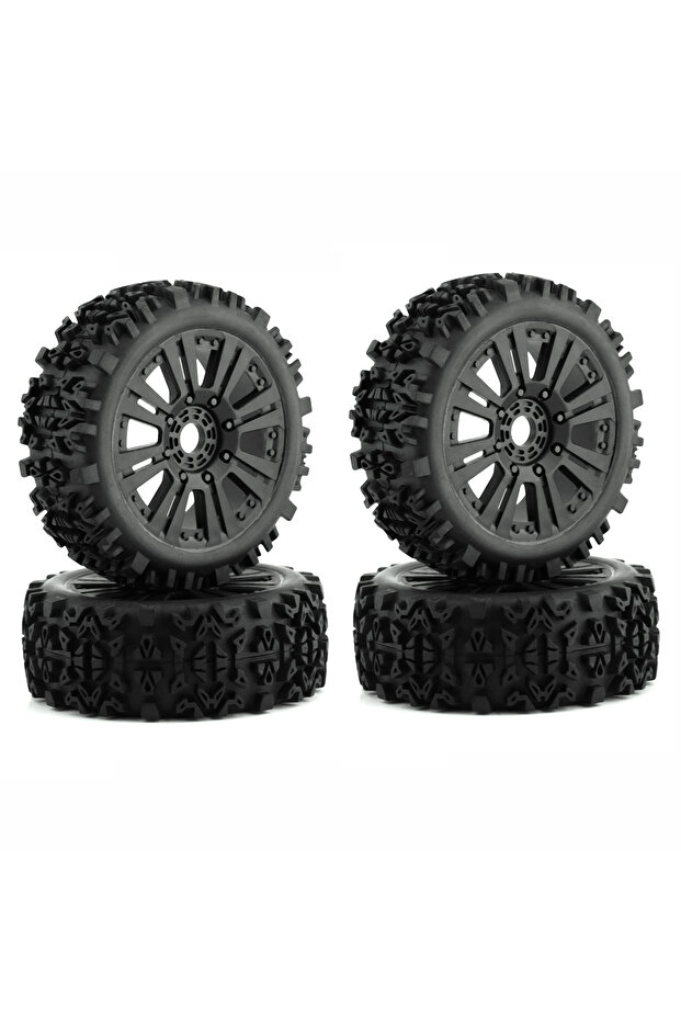 4pcs 4Pcs Paste 1/8 RC Racing Buggy Tire Bar Crust Small Pin 17mm Nut Medium Soft Long Wear Strength