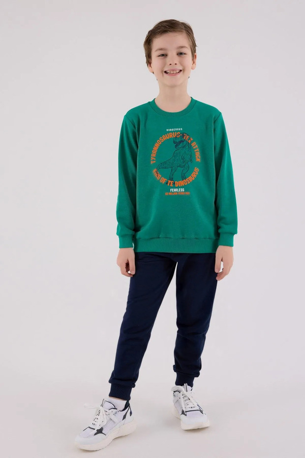 2-8 Years Dangerous Fearless Boy's Suit-Green