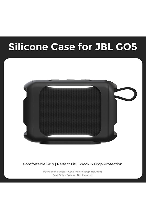 حافظة سوداء فقط من SIKAI، حافظة سيليكون لسماعة JBL Go 5، غطاء حماية لسماعة JBL Go5 بلوتوث.