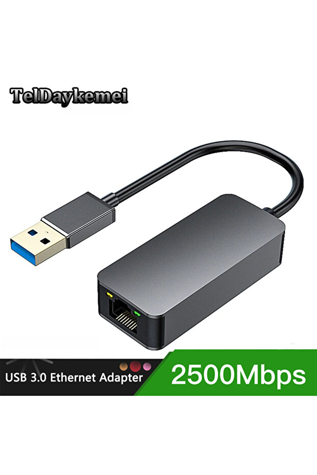 2500Mbps USB 3.0 2500Mbps USB C Type-C Ethernet To RJ45 2.5G USB 3.0 Wired Adapter Converter Lan Net
