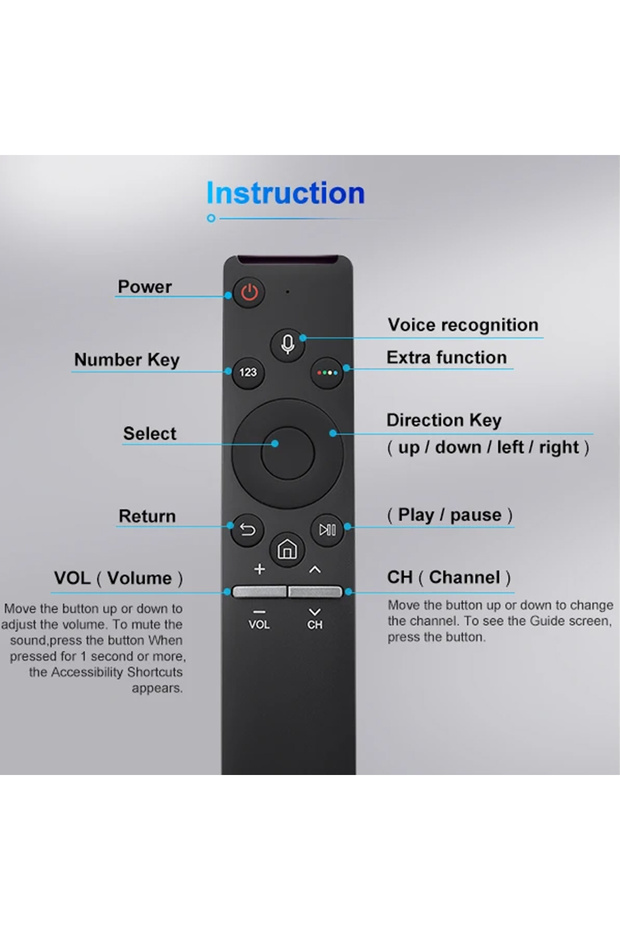 جهاز تحكم عن بعد بديل 1266A Voice BN59-01266A لأجهزة التلفزيون الذكية، جهاز تحكم عن بعد عالمي لأجهزة...