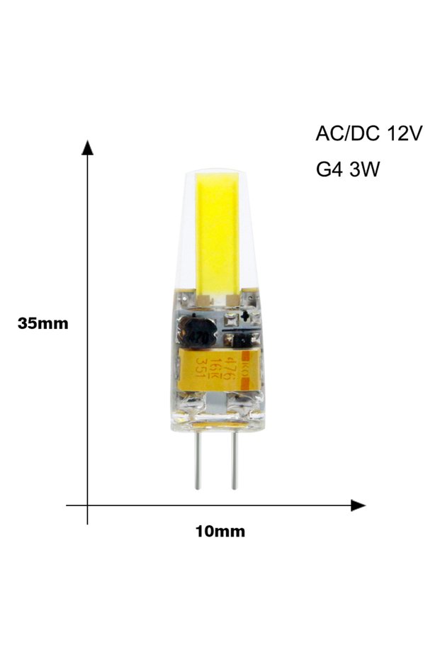 Cold White G4 AC DC 12V 3W 10pcs LED G4 COB Lamp AC DC 12V 220V Mini Dimming G4 LED Bulb Lampada LED