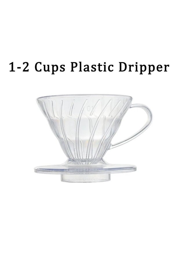 1-2cups Reusable Coffee Dripper Resin Coffee Filter for Pour Over Barista Coffee Brewing Coffee Funn