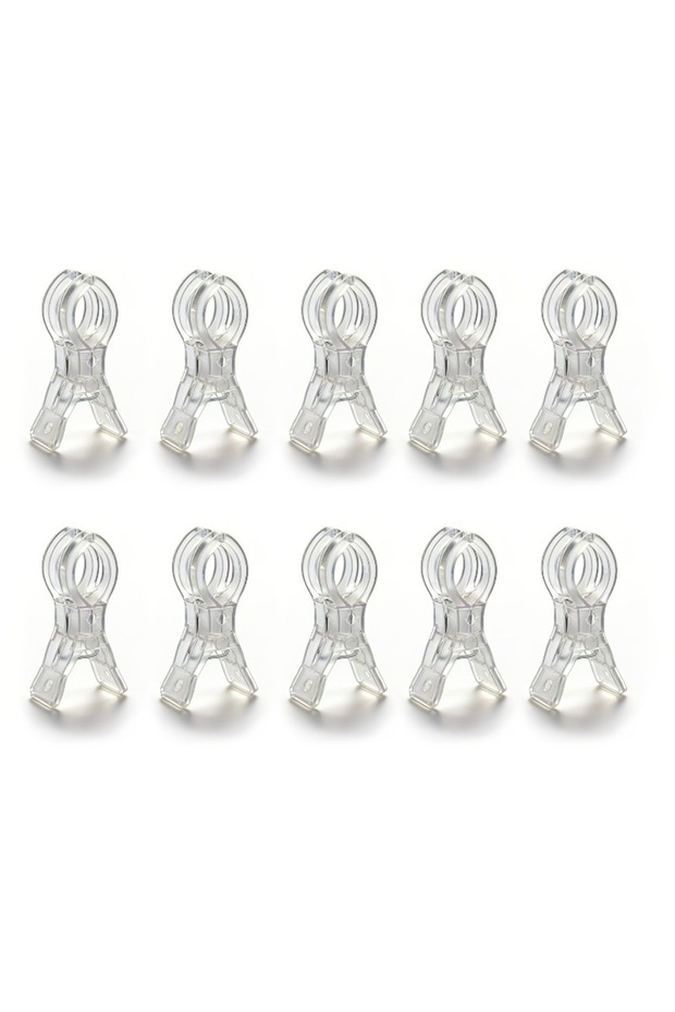 10 قطع مشبك زنبركي شديد التحمل مقاس 3.5 بوصة، مشبك بلاستيكي شفاف متعدد الأغراض لقوس البالونات