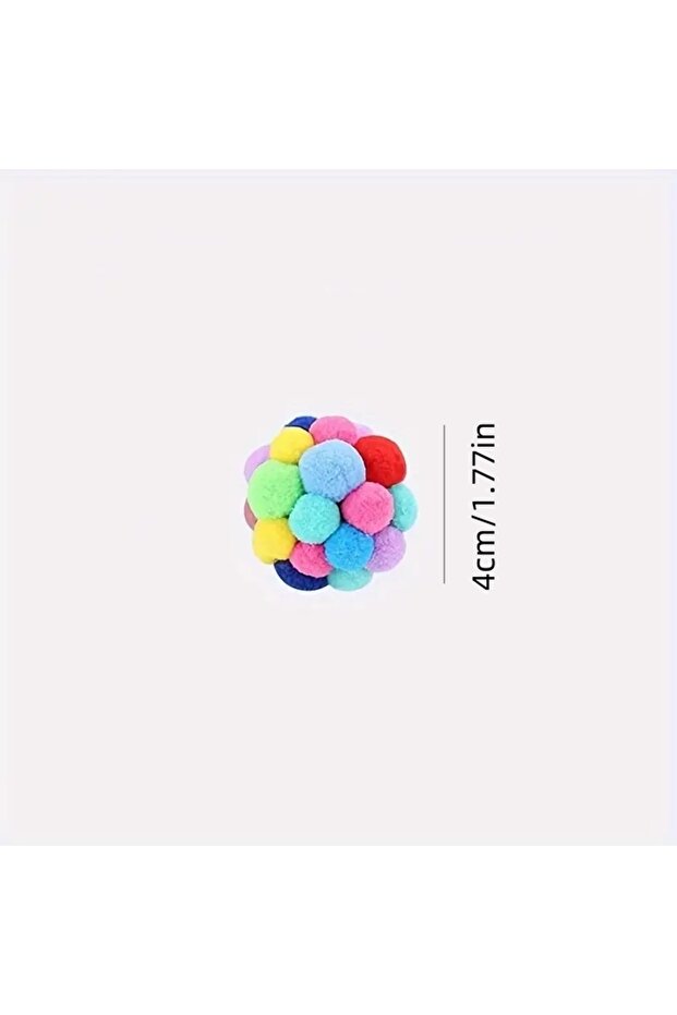 Small size 1 pack 1/3PCS Cat Toys Cat Plush Ball Toy Pet Elastic Bell Ball Self Hi Ball Playing Cat