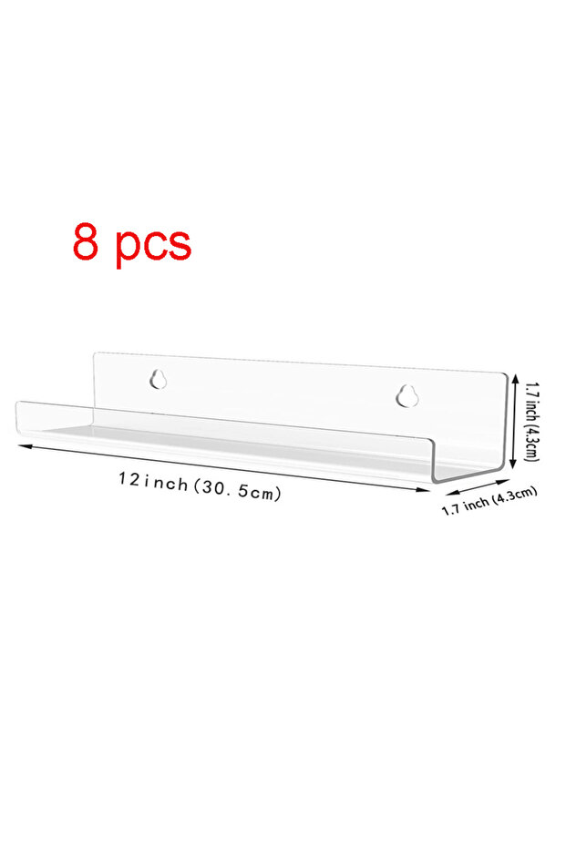 12inch 8 pcs 4/6/8pcs Acrylic Record Display Stand 4/7/12 inch Clear Wall Mounted Vinyl Record Holde
