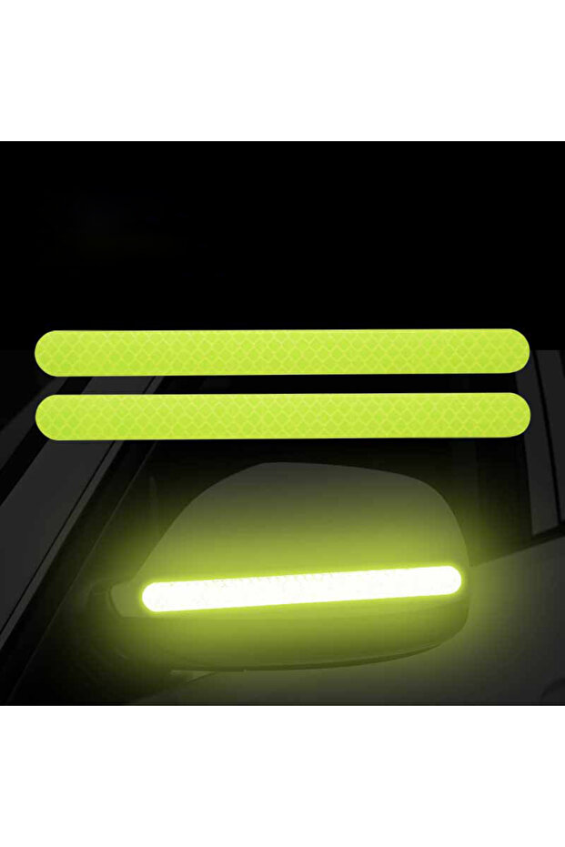green Universal Car Rearview Mirror Reflector Safety Strip Stickers Anti-collision Reflector Sticker