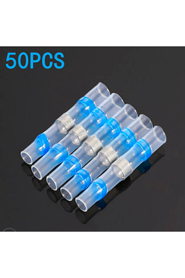50pcs-blue-bag Welding Ring Heat Shrink Terminal, IP67 Waterproof, Electrical Equipment Connection H