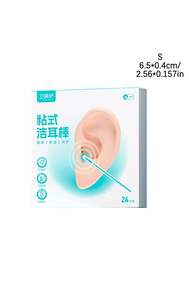 S Disposable Sticky Ear Swabs Pick Reusable Ear Cleaner Soft Silicone Ear Wax Removal Tool Earwax R.