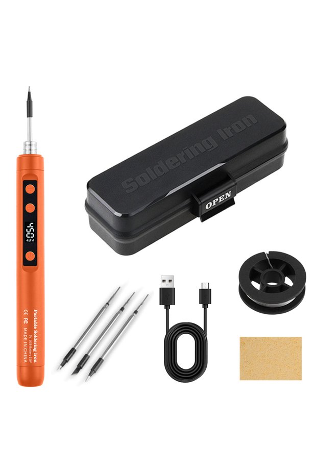 C201S O SET4 USB Soldering Iron Mini Small Soldering Iron Set Portable Household Type-C Interface 80