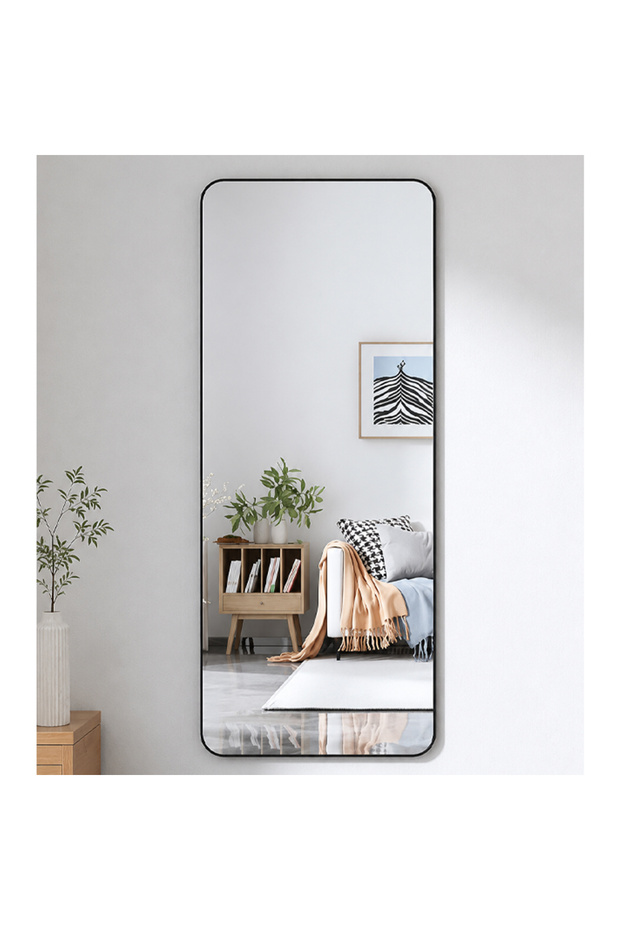Wall Mounted Full Length Mirror, Modern Slim Rectangular Dressing Mirror, HD Clear Reflection, Space-Saving Hanging Mirror for Bedroom, Living Room and Entryway Mirror 30x120 cm