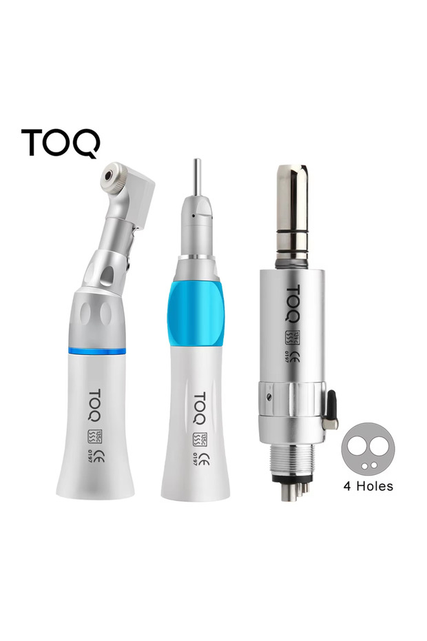 4 hole set 203C Dental Low Speed Handpiece Kits 2/4 Hole Air Motor Contra Angle Straight Handpiece D