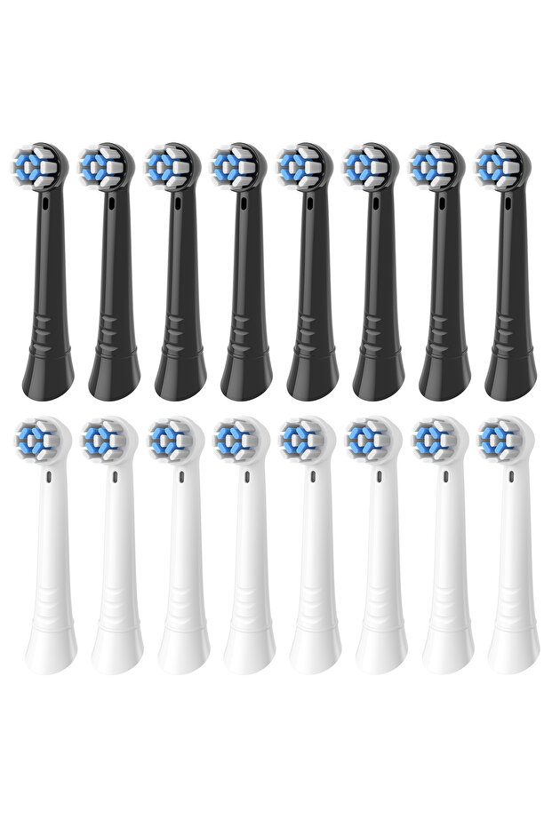 8White 8balck 4/8/12/16/20 Pack Replacement Toothbrush Heads Compatible with Oral B IO, Brush Heads