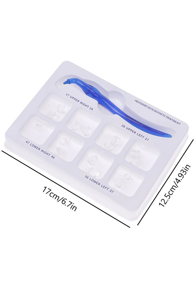 1 Set 1Set Dental Posterior Teeth Aesthetic Printing Mould Kit Resin Reshape Fissure Printing Stamp