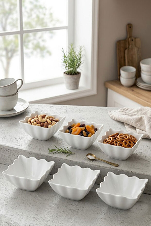 Porcelain 6 Pieces Porcelain Bowl & Snack Bowl 9 cm