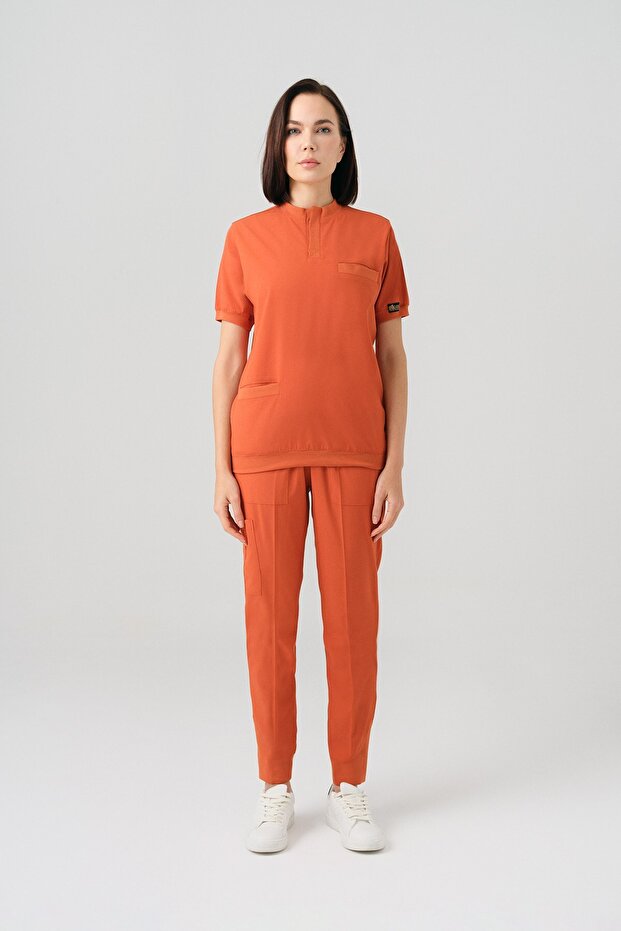 Tile Star Best Lycra Suit Two-Way Lycra Fabric Rib Detail Scrubs Bottom Top Suit