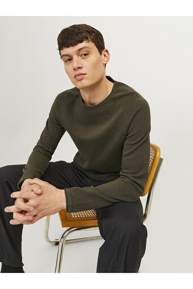 Strickpullover Einfarbig Strickpullover - 8