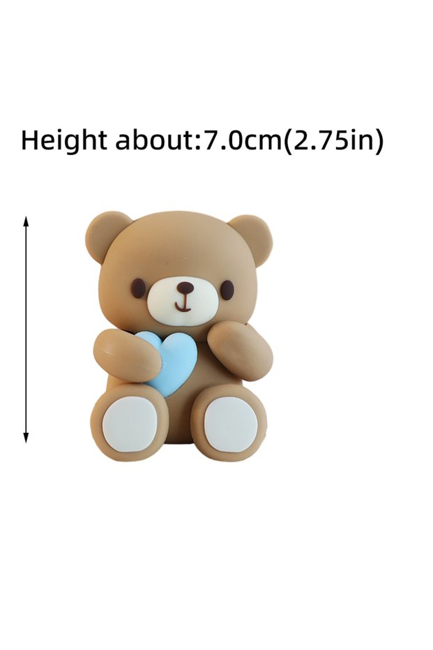 As show Bear V 3D Bear Cake Topper for Baby Shower & 1st Birthday Party Boy Girl Gender Reveal Cake