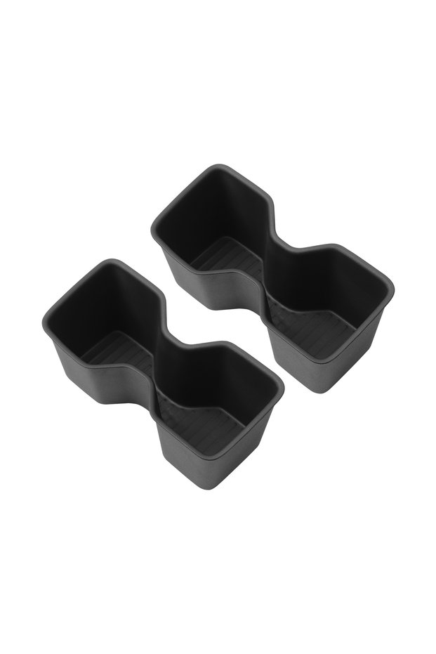 black 2pcs LUCKEASY for Hyundai Santa Fe 2024 2025 6/7 Seats Car Water Cup Holder The Third Row Drin