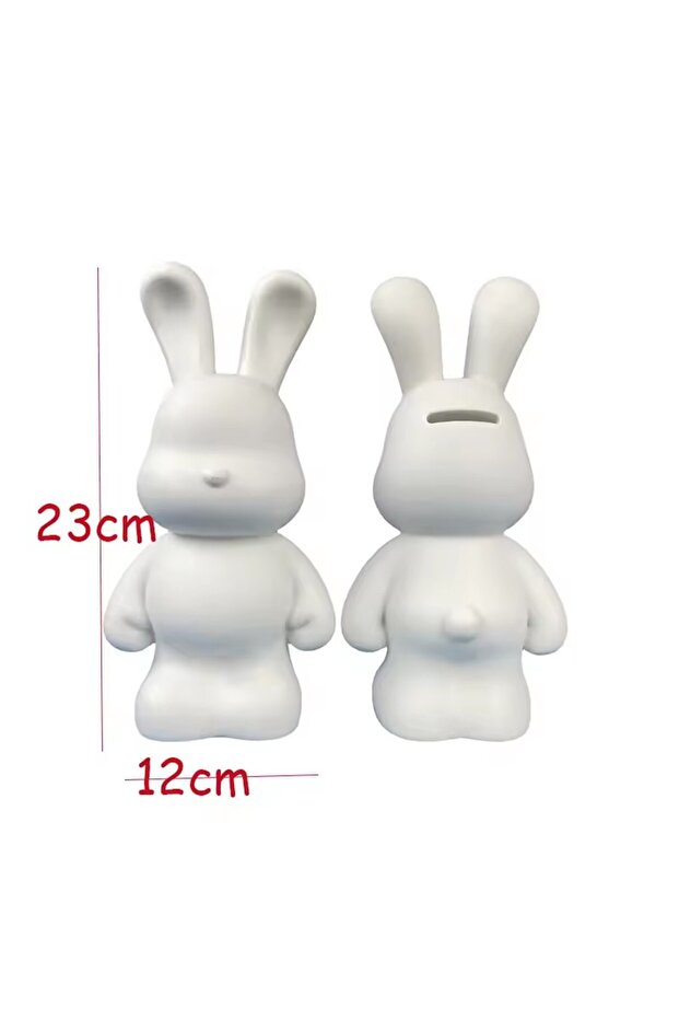rabbit 23cm Creative Fluid Bear Handmade DIY Painting Violent Bear Sculpture White Mold Doll Figurin