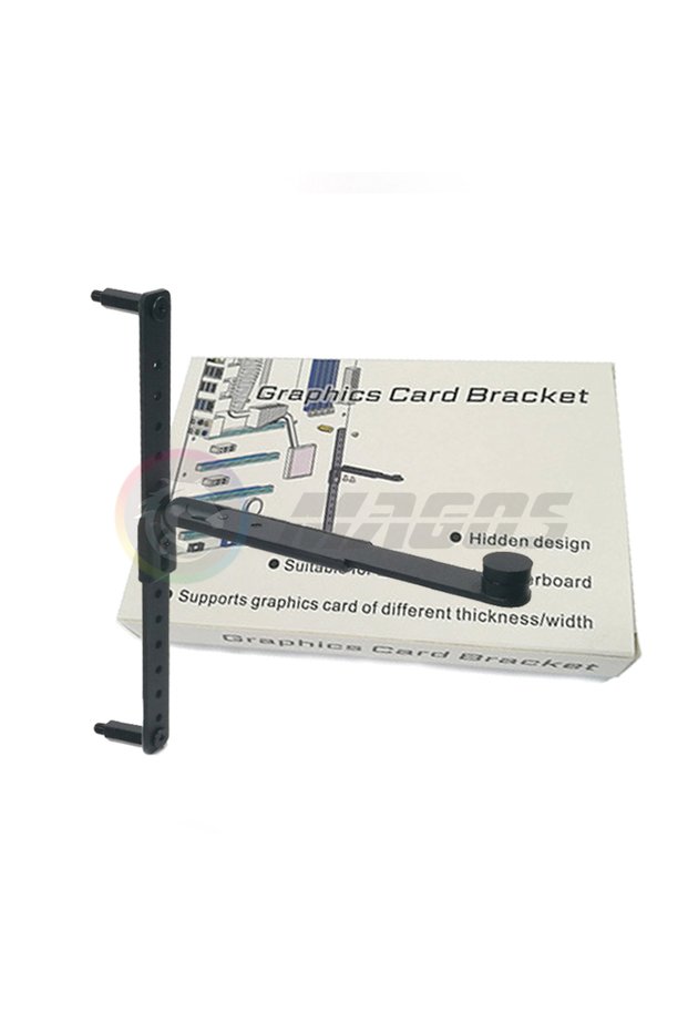 Black Hidden Type GPU Holder, Video Card Support Height Adajustable Metal Bracket Support ATX EATX M