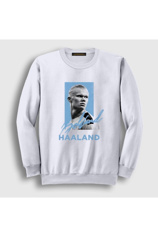 Unisex White Signature Erling Haaland V2 Football Sweatshirt 615723Tt