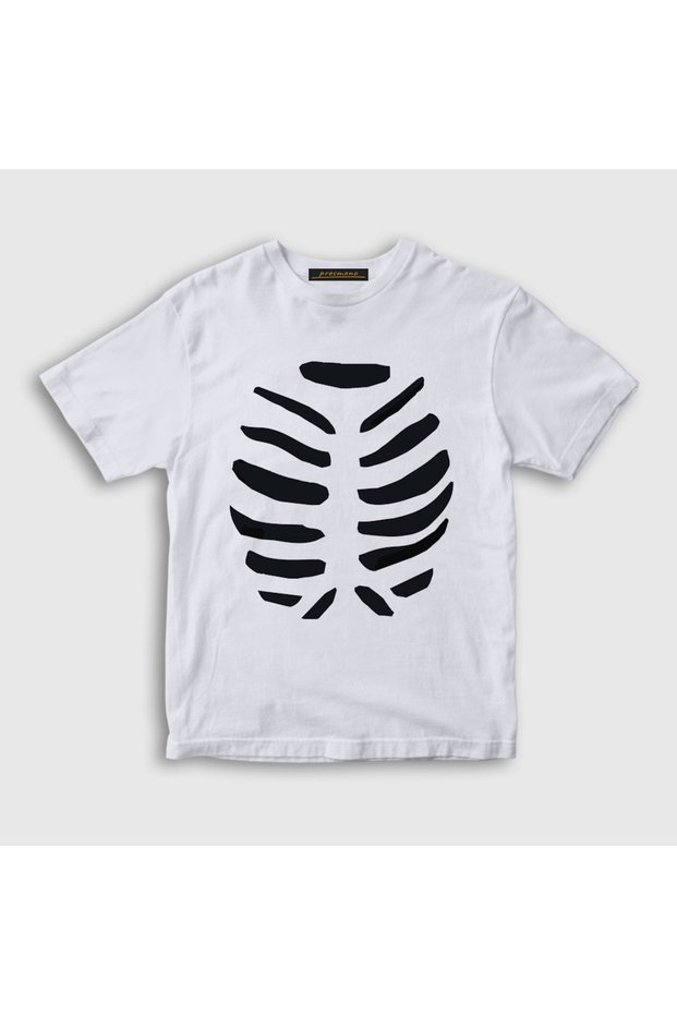 Unisex Kids White Halloween Couple Lover Skeleton T-Shirt 580927Tt