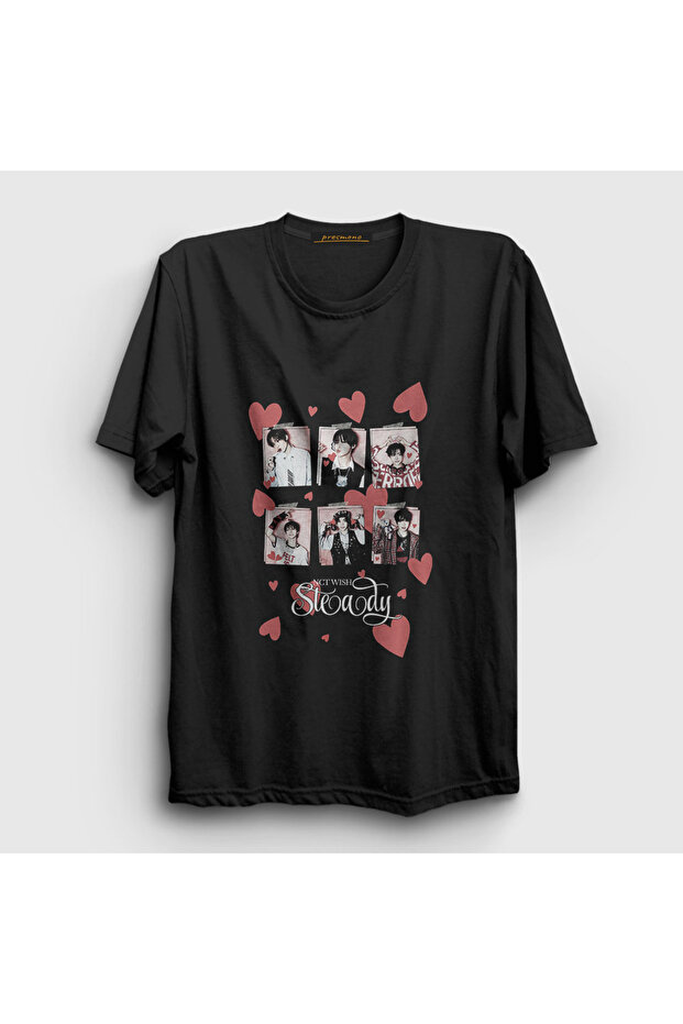 Unisex Black Steady Nct Wish T-Shirt 599400Tt