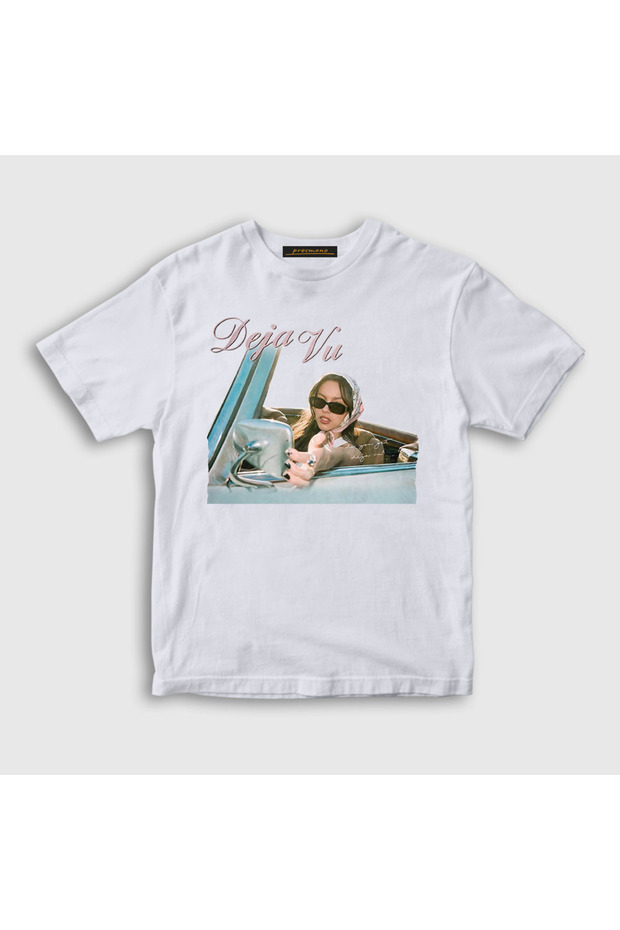 Unisex Kids White Deja Vu Olivia Rodrigo T-Shirt 553211Tt