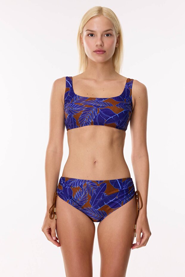 4676 Lilac Brown Bralet High Waist Bikini Set