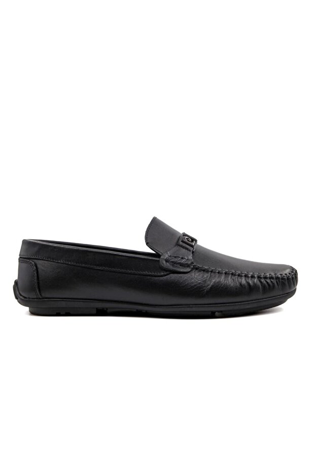 90305 Genuine Leather Black Men's Casual Shoes
