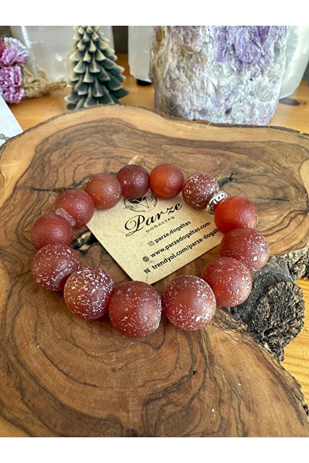 Agate Natural Stone Bracelet Matte Form 16 mm