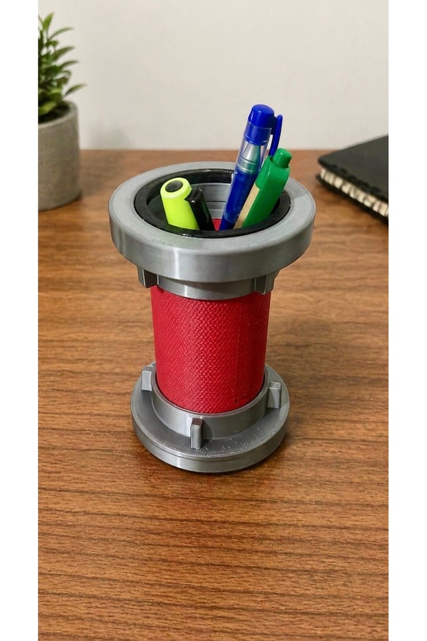 Fire Department Themed 3D Pen Holder – Desktop Organizer | Decorative Office Pen Holder