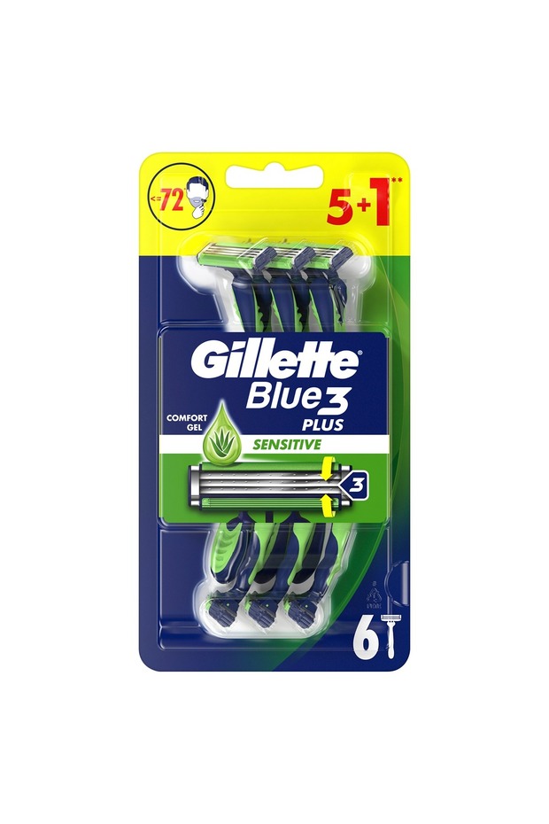 Blue III Sensitive, razor, 6 pcs