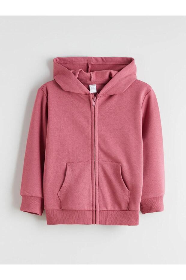 Hooded Long Sleeve Baby Girl Zippered Sweatshirt (W5)