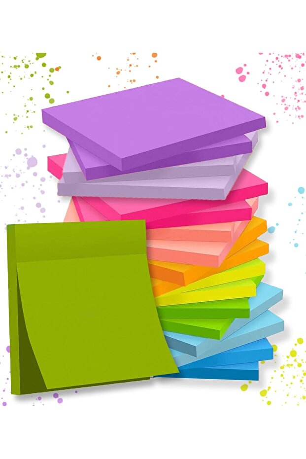 Sticky Notes 76mm x 76mm, 500 Sheets – Self Adhesive Sticky Pads, Strong Stick Notepads