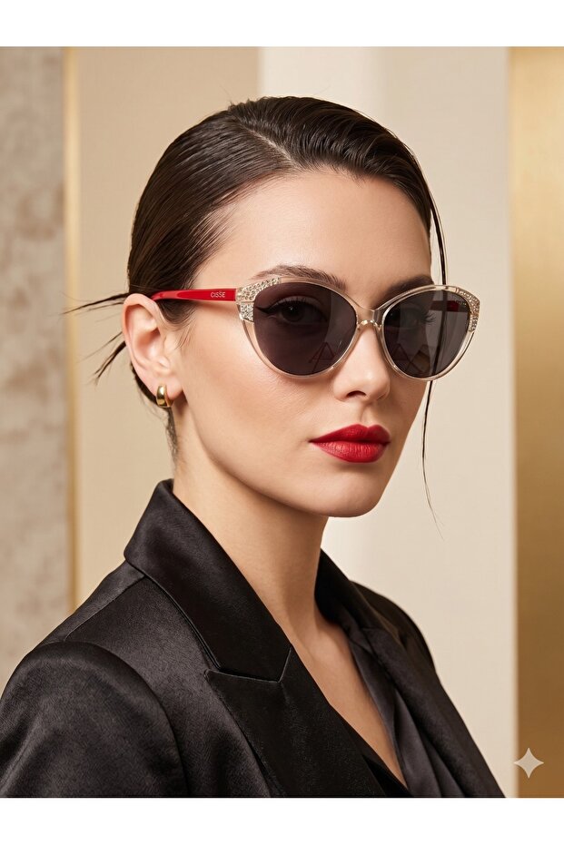 Cat Eye Sunglasses with Uv400 Glass