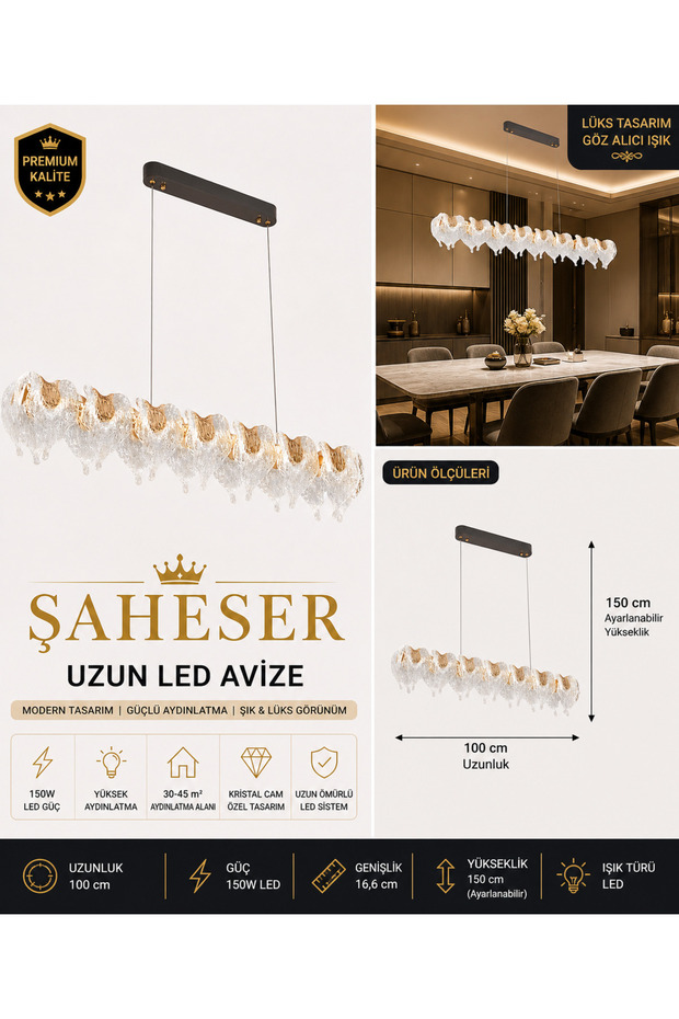 ŞAHESER MASA ÜSTÜ AVİZE