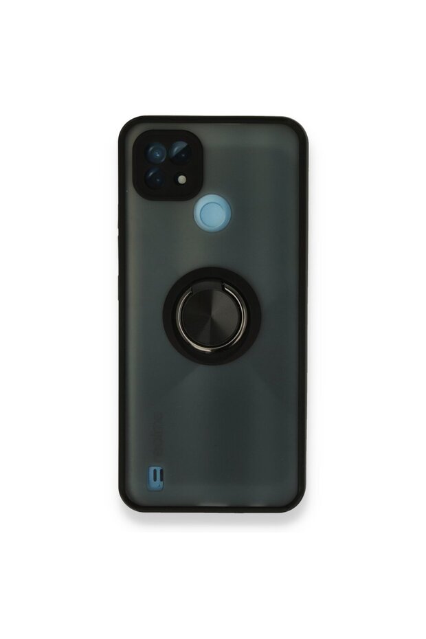 Realme C21 Case with Camera Protection, Ring Holder, Magnetic Stand, Frosted Back Cover