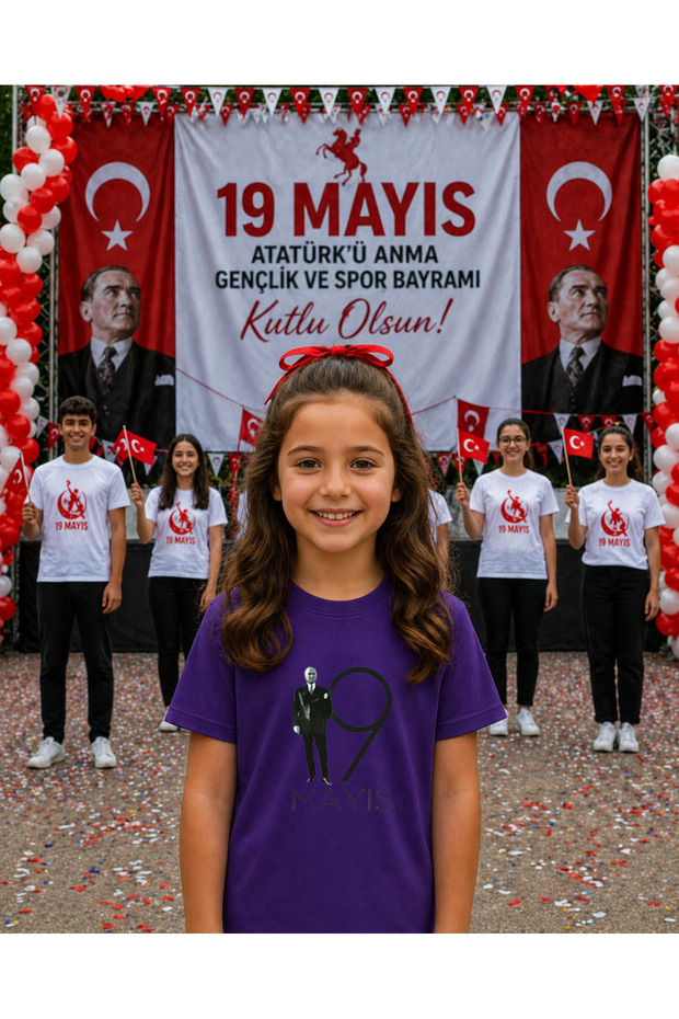 19 May Atatürk Youth Day T-Shirt 100% Cotton Oversize Unisex Printed Comfortable Fit