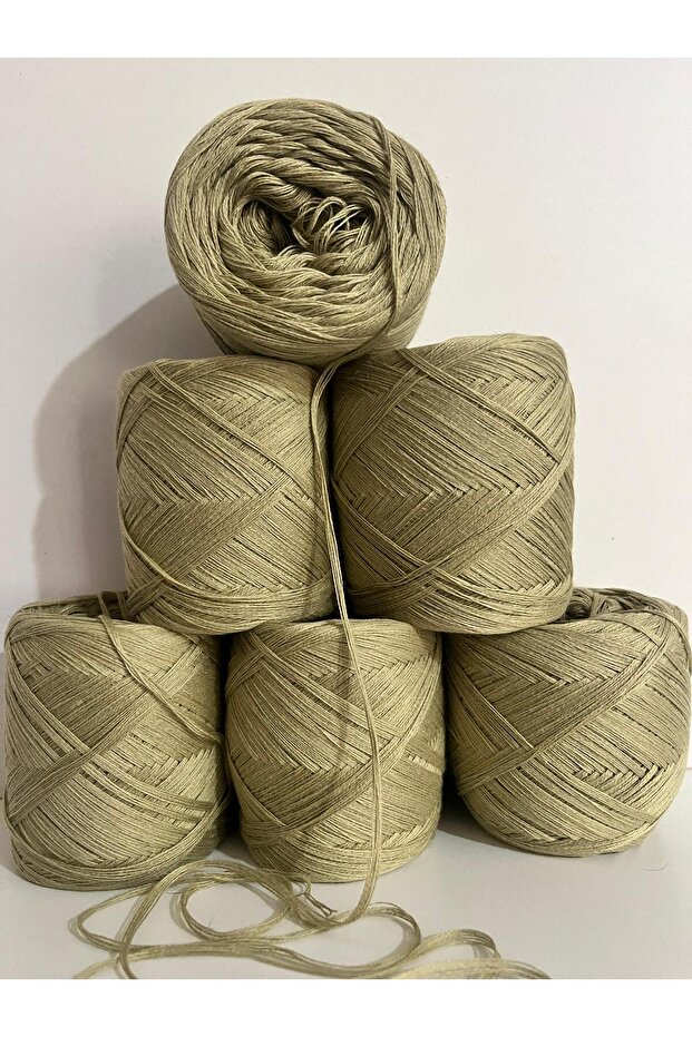 İPEK YÜN İPLİK DÜNYASI Viscon Merserize Koton (Kum Beji/Açık Haki) 100gr